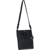 Genuine Leather Crossbody x Shoulder Bag with Golden Accents Black: 64239