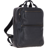 Mens Leather Backpack Black: Jordan
