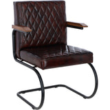 Ashwood Deep Padded Leather Seat with Metal Frame Chestnut LF-191