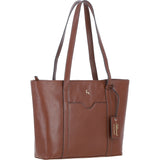 Ashwood Elegant Ladies Leather Shoulder Bag 2 Tone Tan: 64668