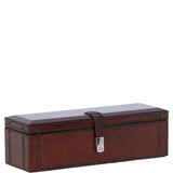 Ashwood Luxury Leather Triple Watch & Bracelet Storage Box Chestnut: LF-120