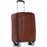 Premium Leather Trolley Suitcase Tan: pl-52