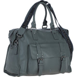 Brampton London Leather Weekender Bag Grey: 64807