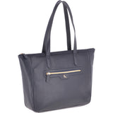 Medium Leather Handbag Navy : 62121