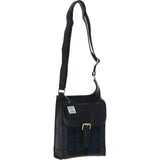 Ashwood Leather & Harris Tweed® Cloth Crossbody Bag Black/Watch: TW-24-03-BW
