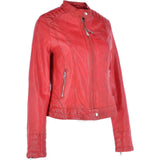 Leather Jacket Red: NANCY