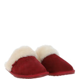 Women's Classic  Suede Sheepskin Slippers Red Velvet: FEN-LADIES SLIPPERS