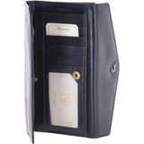 Vegetable Tanned Note, Coin & 8 Card Envelope Purse Navy: V-63