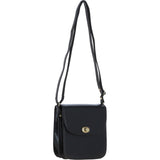 Ashwood Medium Leather Crossbody Bag Black: V-81
