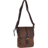 Mens Vintage Oily Hunter Leather Travel Bag Brown: TOBY