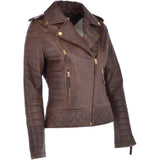 Women's Leather Biker Jacket Timber: 2741