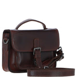 Ashwood Leather Mini Crossbody Satchel Bag Brandy: P-61