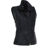 Women's  Leather Gilet Black: FO-GILLET 1
