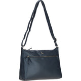 Ashwood Ladies Leather Shoulder Bag Navy: AJ2