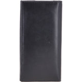 Vegetable Tanned Note, Coin & 8 Card Envelope Purse Black: V-63