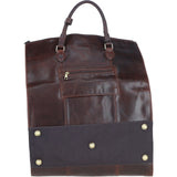Premium Leather Holdall with Detachable Shoulder Strap Brown: pl-49