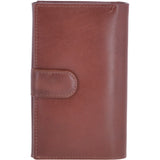 Small Vegetable Tanned Cash And 12 Card Envelope Purse Chestnut: V-62