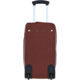 Luxurious Leather Wheeled Duffle Bag Tan: pl-50