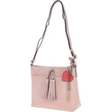 Ashwood Medium Leather Cross Body Bag Peach Whip: J-11