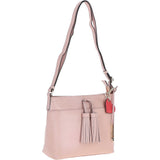 Ashwood Medium Leather Cross Body Bag Peach Whip: J-11