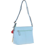 Ashwood Medium Leather Cross Body Bag Winter Sky: J-11