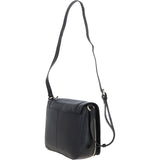 Ashwood Ladies Flap Over Leather Shoulder Bag Black: J-14