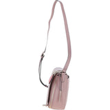 Ashwood Ladies Flap Over Leather Shoulder Bag Wood Rose: J-14