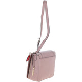 Ashwood Ladies Flap Over Leather Shoulder Bag Wood Rose: J-14