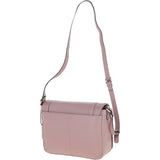 Ashwood Ladies Flap Over Leather Shoulder Bag Wood Rose: J-14