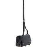 Ashwood Ladies Small Flap Over Leather Shoulder Bag Black: J-15
