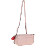 Ashwood Ladies Small Flap Over Leather Shoulder Bag Peach Whip: J-15