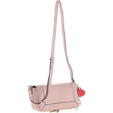 Ashwood Ladies Small Flap Over Leather Shoulder Bag Peach Whip: J-15