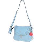 Ashwood Ladies Large Flap Over Leather Shoulder Bag Winter Sky: J-16
