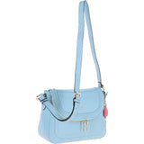 Ashwood Ladies Large Flap Over Leather Shoulder Bag Winter Sky: J-16