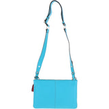 Ashwood Ladies Two Sections Leather Shoulder Bag Blue Atoll: J-18