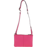 Ashwood Ladies Two Sections Leather Shoulder Bag Raspberry: J-18