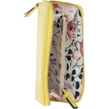 8 Card Zip Around RFID Protected Large Leather Purse Aurora Yellow: J-51