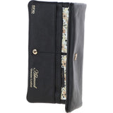 12 Card RFID Protected Leather Purse Black: J-56
