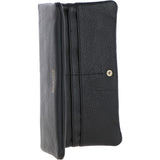 12 Card RFID Protected Leather Purse Black: J-56