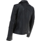 Leather Biker Jacket Black: JAIN