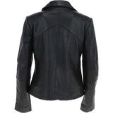 Leather Biker Jacket Black: JAIN