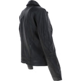 Leather Biker Jacket Black: JAIN