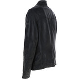 Trapper Mens Nappa Leather Jacket Black: Jason
