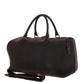 Large Vintage Leather Travel Holdall Brown: Jayden