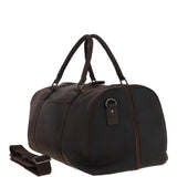 Large Vintage Leather Travel Holdall Brown: Jayden