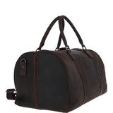 Large Vintage Leather Travel Holdall Brown: Jayden