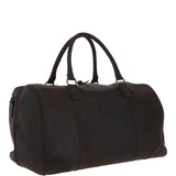 Large Vintage Leather Travel Holdall Brown: Jayden