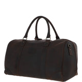 Large Vintage Leather Travel Holdall Brown: Jayden