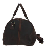 Large Vintage Leather Travel Holdall Brown: Jayden