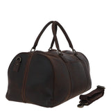 Large Vintage Leather Travel Holdall Brown: Jayden